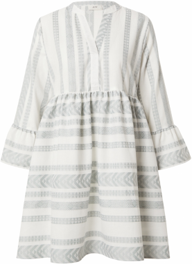 JDY Šaty  sivá / biela