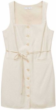 MANGO Šaty 'ELISA'  svetlobéžová / sivá