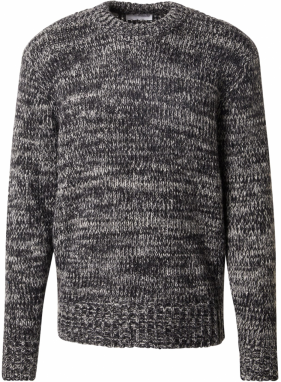 SELECTED Sveter 'SLHPepper'  čierna melírovaná / šedobiela