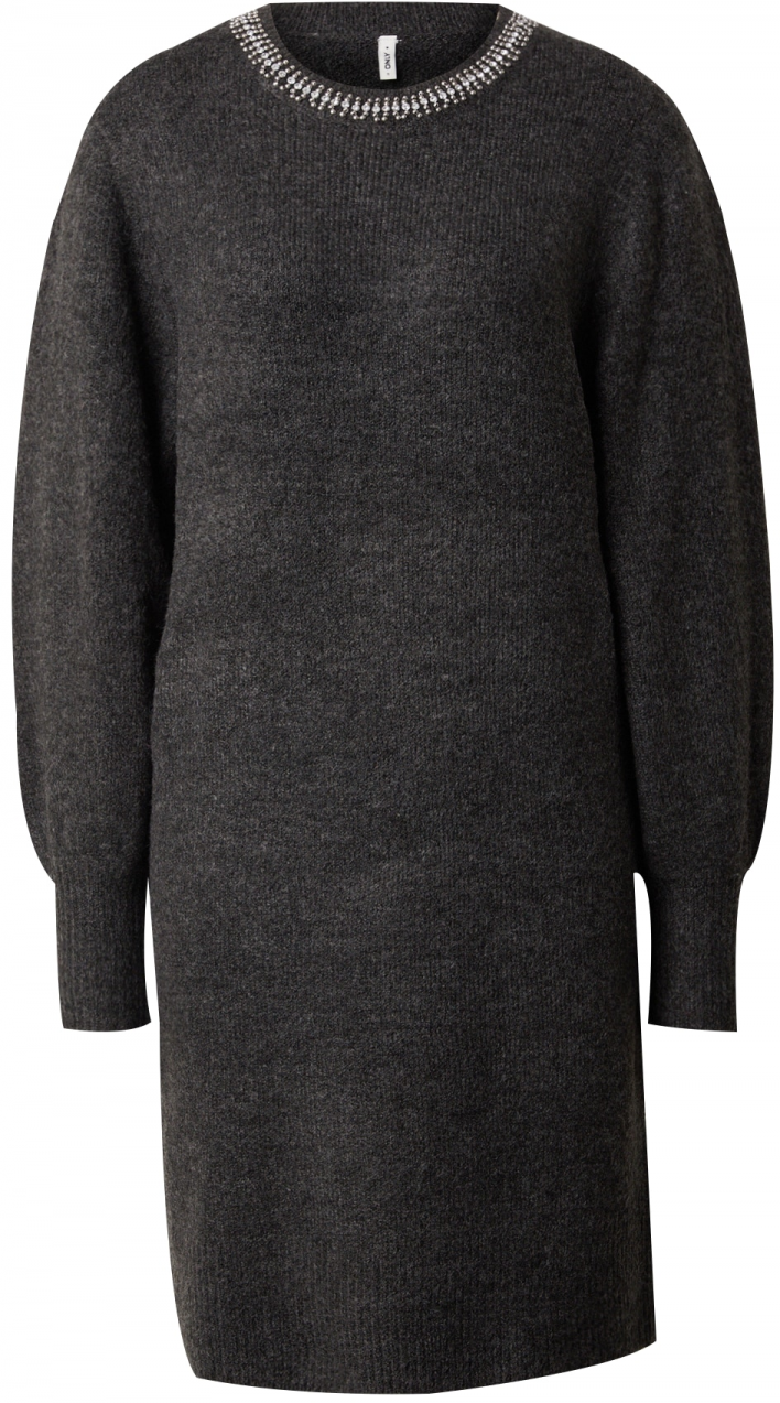 ONLY Pletené šaty 'Elsa'  sivá melírovaná