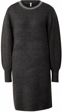 ONLY Pletené šaty 'Elsa'  sivá melírovaná