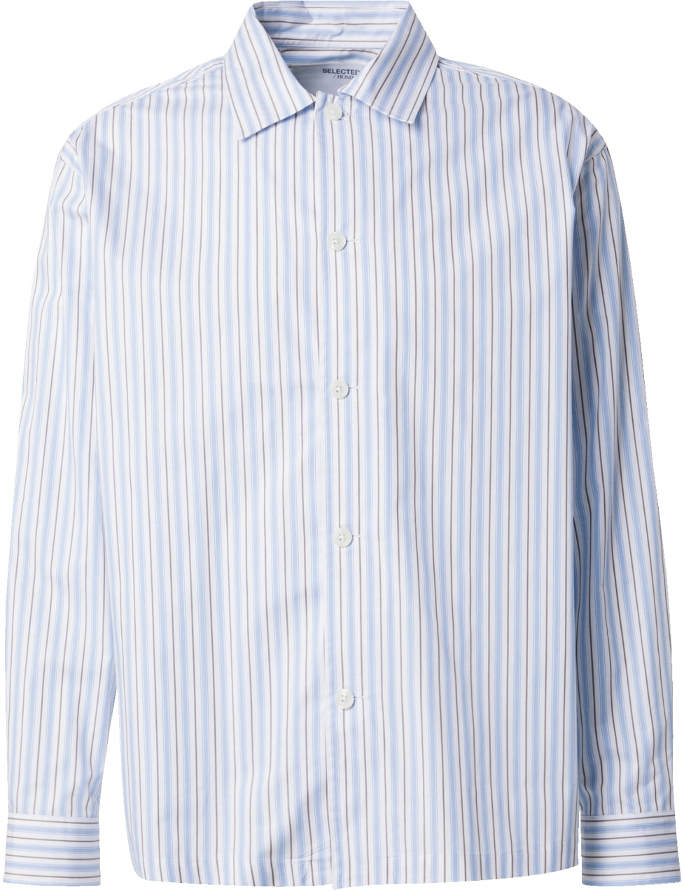 SELECTED Košeľa 'SLHRLX-RICCO'  svetlomodrá / tmavosivá / biela