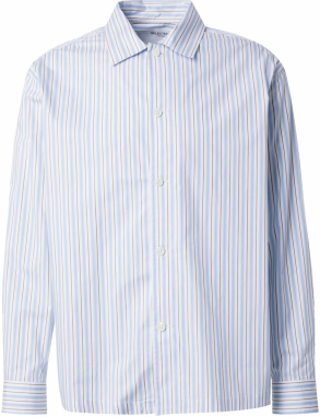 SELECTED Košeľa 'SLHRLX-RICCO'  svetlomodrá / tmavosivá / biela