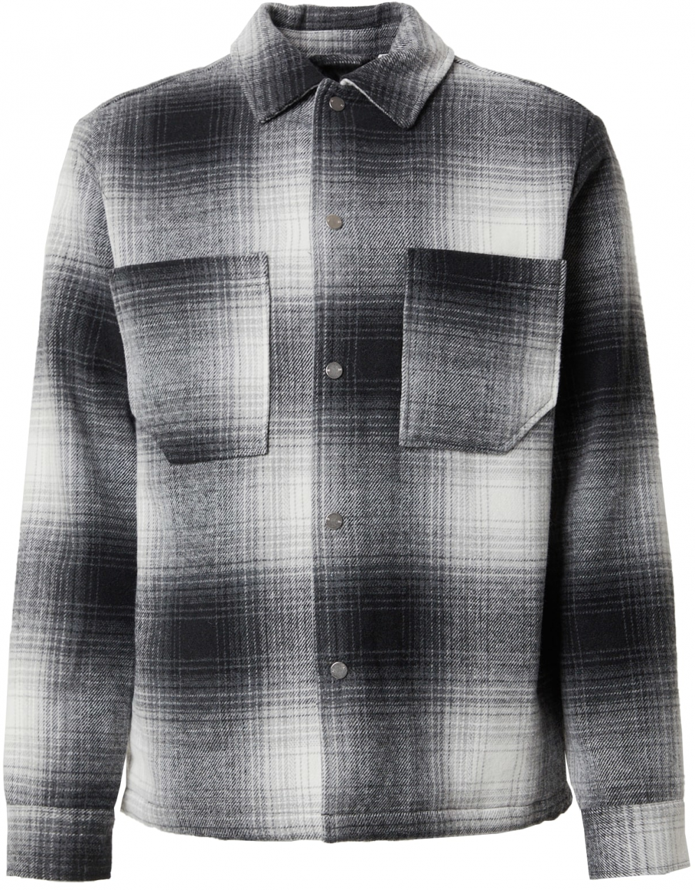 JACK & JONES Prechodná bunda 'JCOHelvetica'  sivá melírovaná / čierna / biela