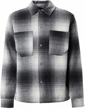 JACK & JONES Prechodná bunda 'JCOHelvetica'  sivá melírovaná / čierna / biela