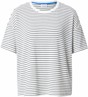 NÜMPH Tričko 'Briery'  čierna / biela