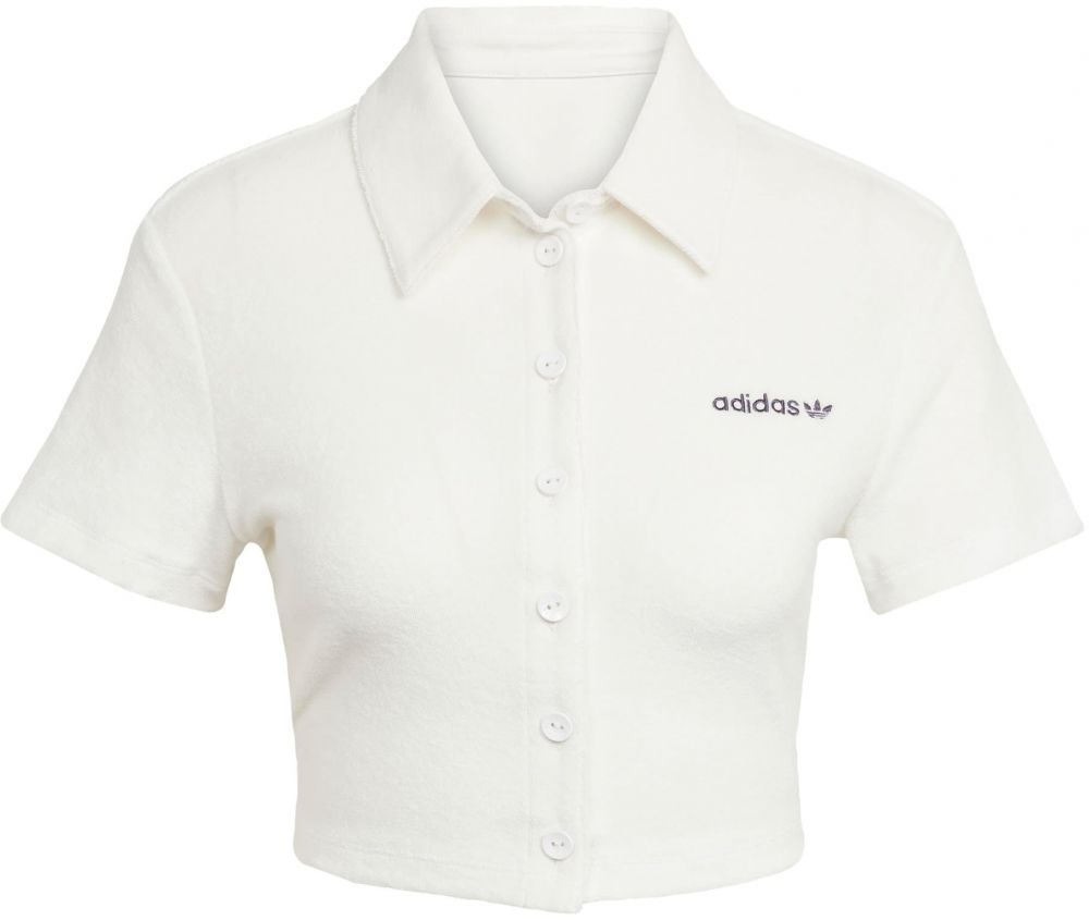 ADIDAS ORIGINALS Tričko 'Towel Button-Up'  čierna / biela