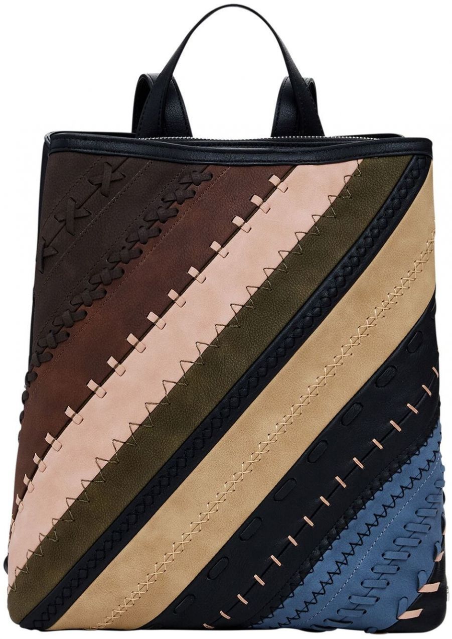 Desigual Batoh 'Quebec Sumy'  béžová / tmavomodrá / tmavohnedá / čierna