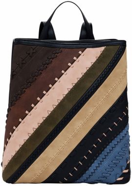 Desigual Batoh 'Quebec Sumy'  béžová / tmavomodrá / tmavohnedá / čierna