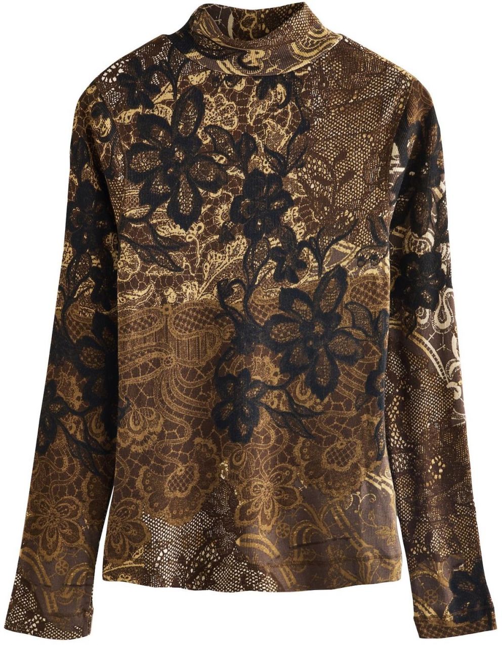 Next Tričko  tmavohnedá / žltá / čierna