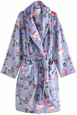 Next Dlhý župan  svetlomodrá / ružová / červená / biela