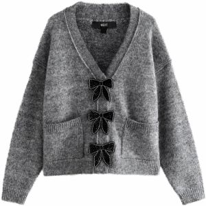 Next Kardigán  sivá melírovaná