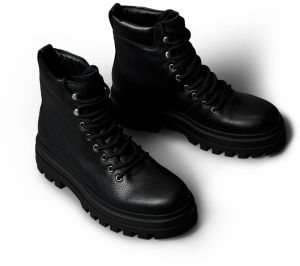 Calvin Klein Šnurovacie členkové čižmy  čierna