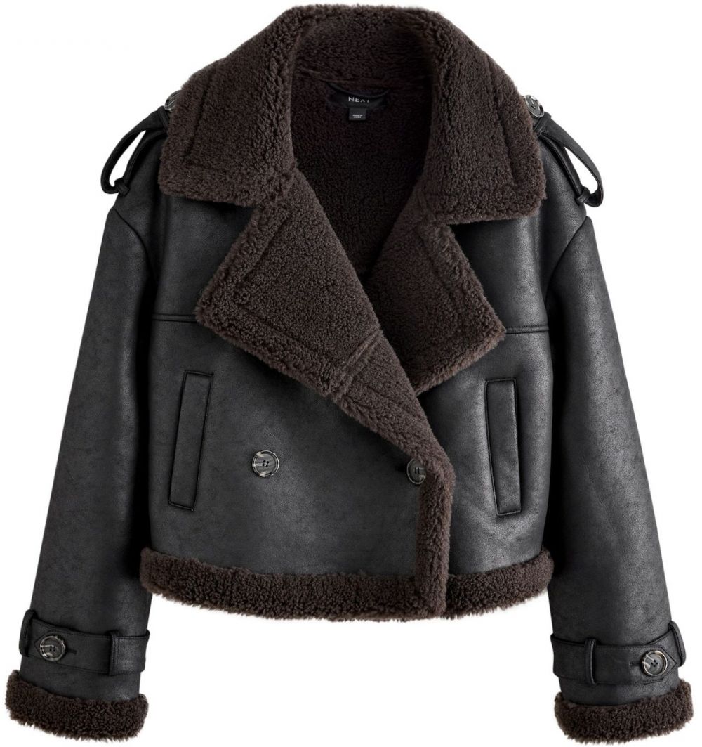 Next Prechodná bunda 'Aviator'  hnedá / čierna