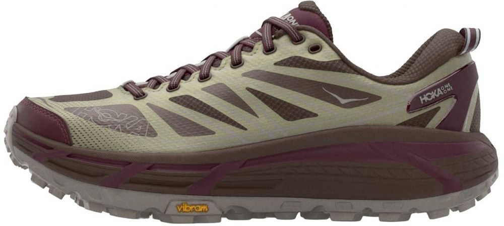 HOKA Poltopánky 'Mafate Speed 2'  hnedá / svetlozelená / vínovo červená