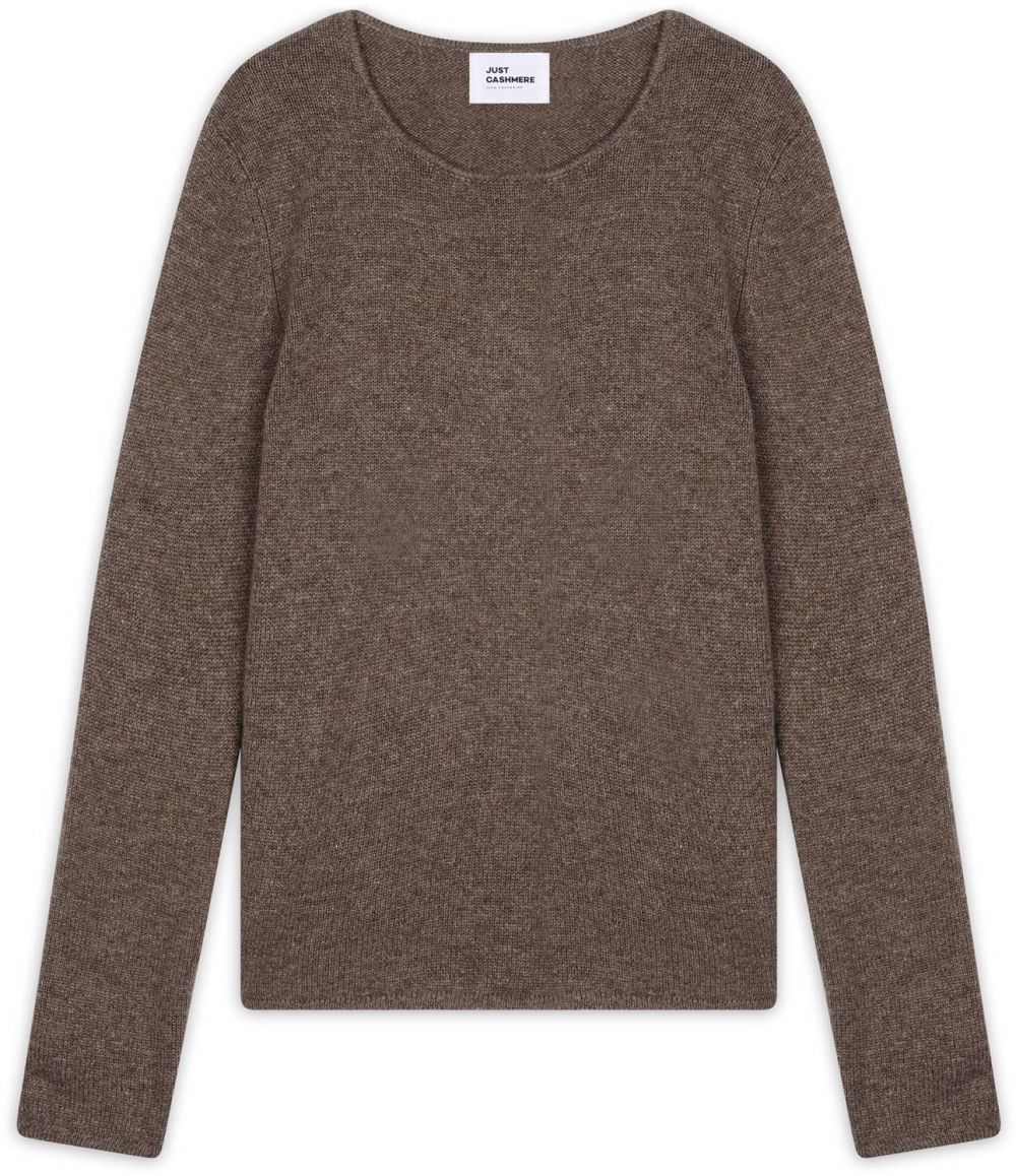 JUST CASHMERE Sveter 'Joyce'  tmavohnedá