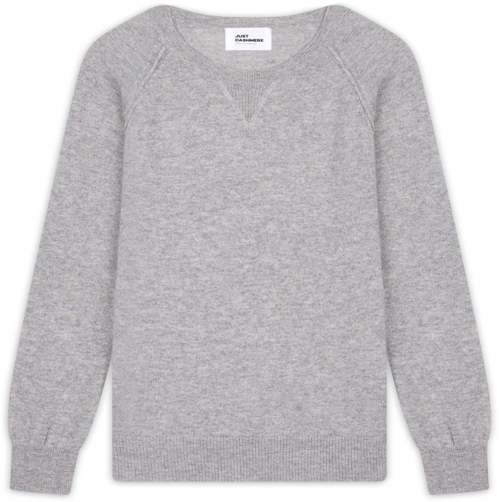 JUST CASHMERE Sveter 'Helen'  sivá melírovaná