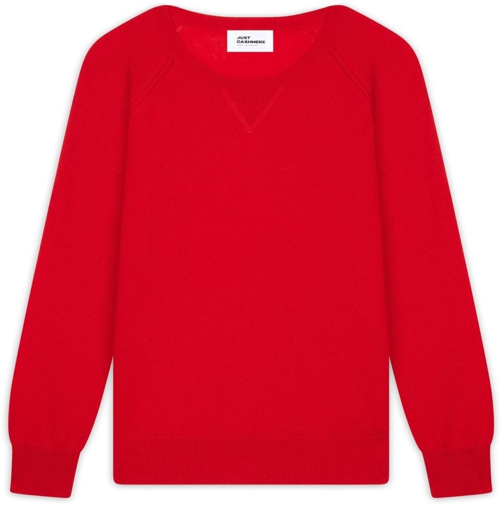 JUST CASHMERE Sveter 'Helen'  červená