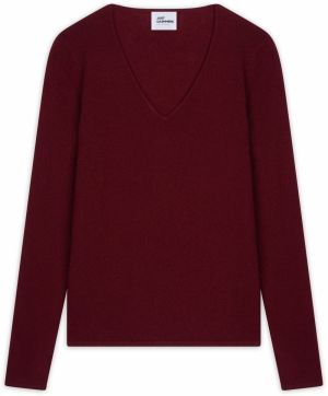 JUST CASHMERE Sveter 'Joan'  bordová