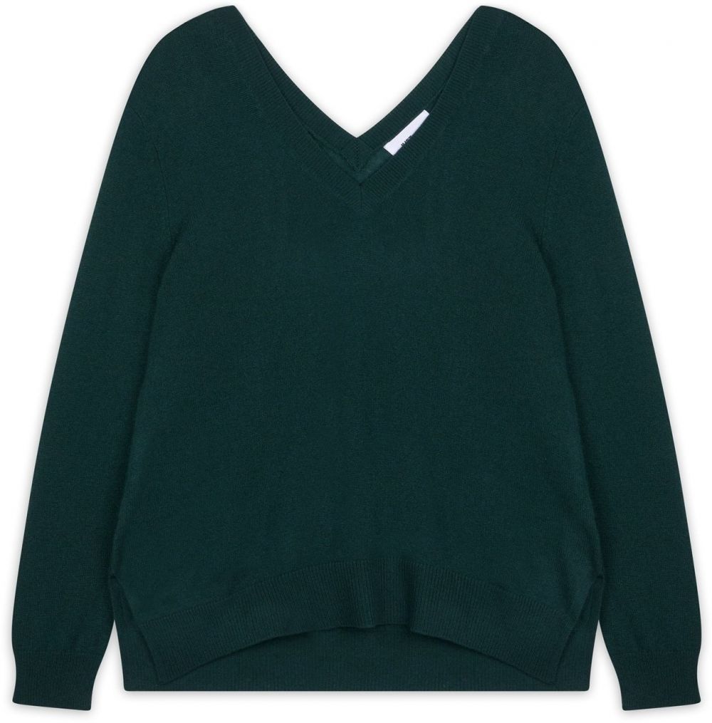 JUST CASHMERE Sveter 'Opal'  tmavozelená