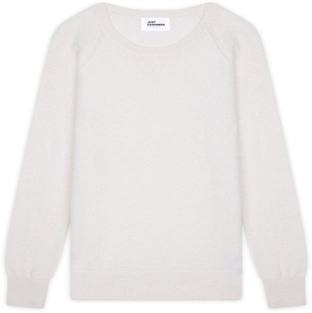 JUST CASHMERE Sveter 'Helen'  šedobiela