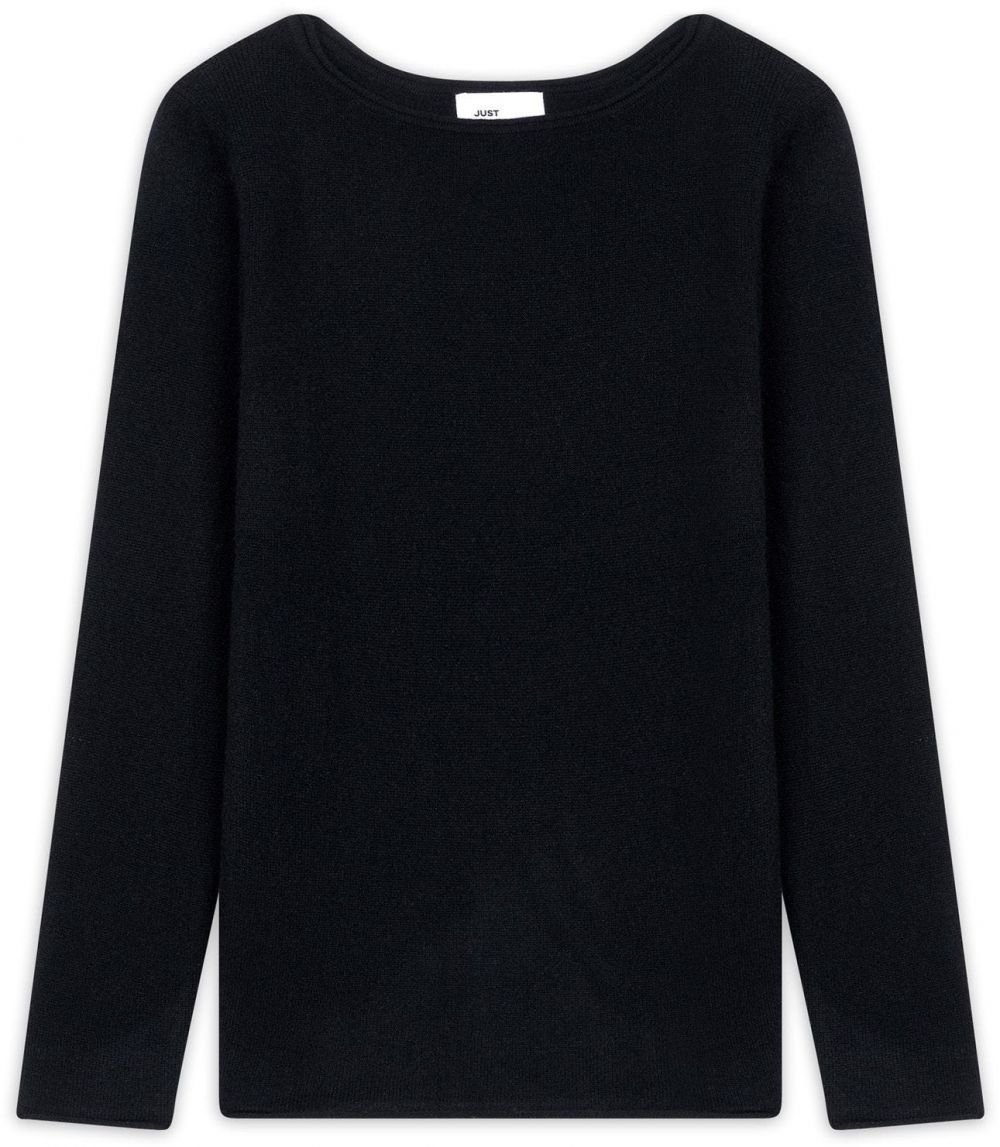 JUST CASHMERE Sveter 'Grace'  čierna