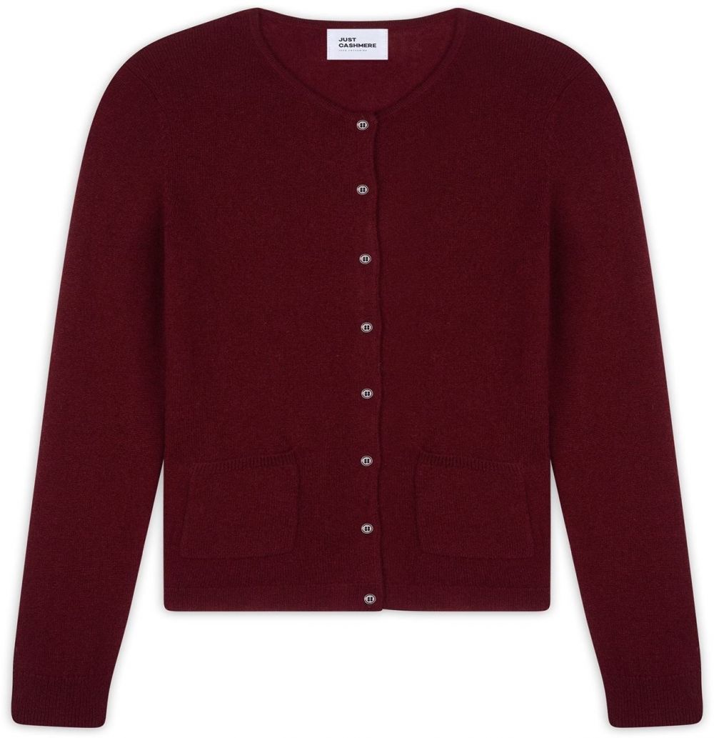 JUST CASHMERE Kardigán 'Katharine'  bordová