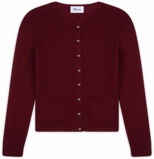 JUST CASHMERE Kardigán 'Katharine'  bordová