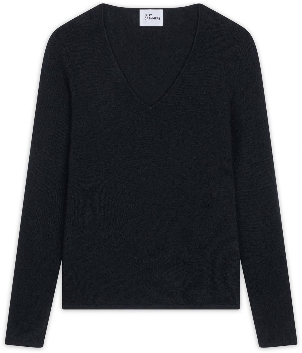 JUST CASHMERE Sveter 'Joan'  čierna