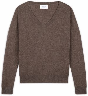 JUST CASHMERE Sveter  hnedá melírovaná