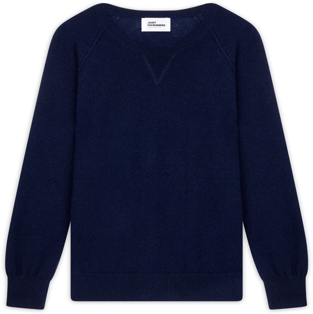 JUST CASHMERE Sveter 'Helen'  námornícka modrá