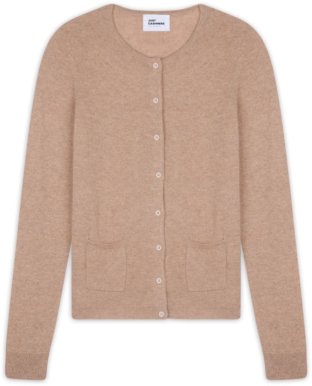 JUST CASHMERE Kardigán 'Katharine'  mokka