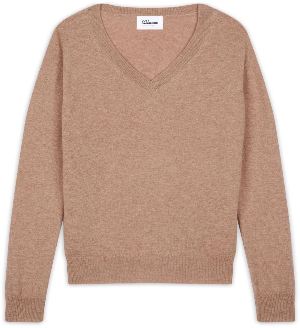 JUST CASHMERE Sveter 'Nora'  farba ťavej srsti