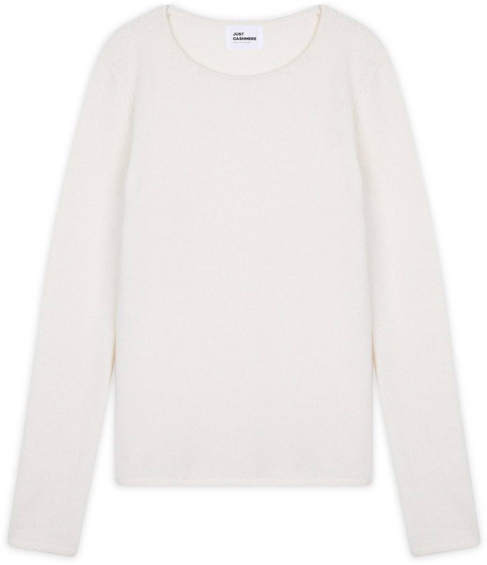 JUST CASHMERE Sveter 'Joyce'  šedobiela