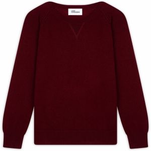JUST CASHMERE Sveter 'Helen'  vínovo červená