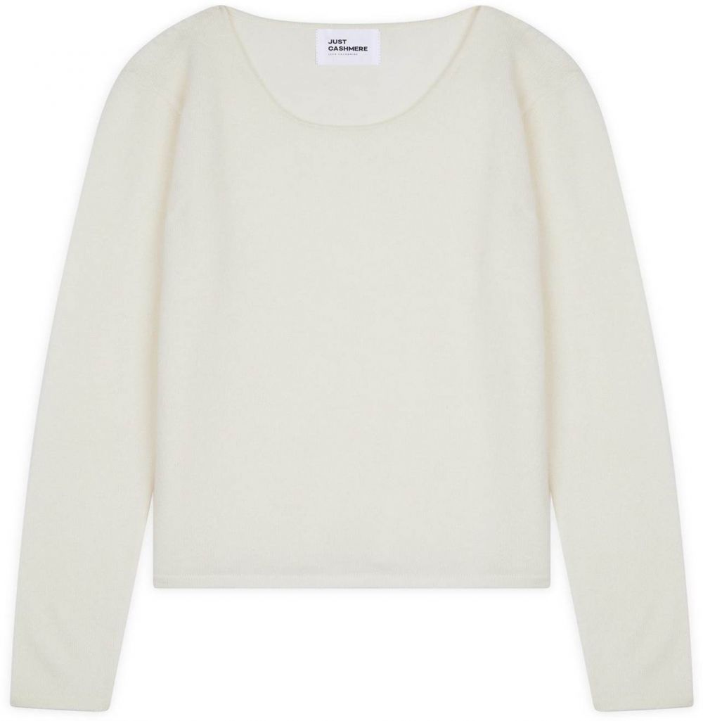 JUST CASHMERE Sveter 'Vivian'  slonová kosť
