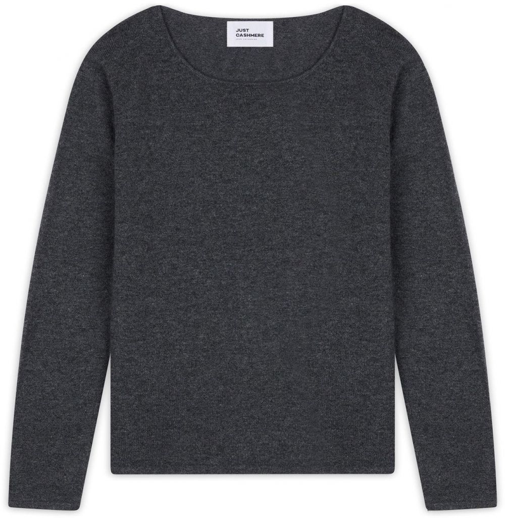 JUST CASHMERE Sveter 'Vivian'  antracitová