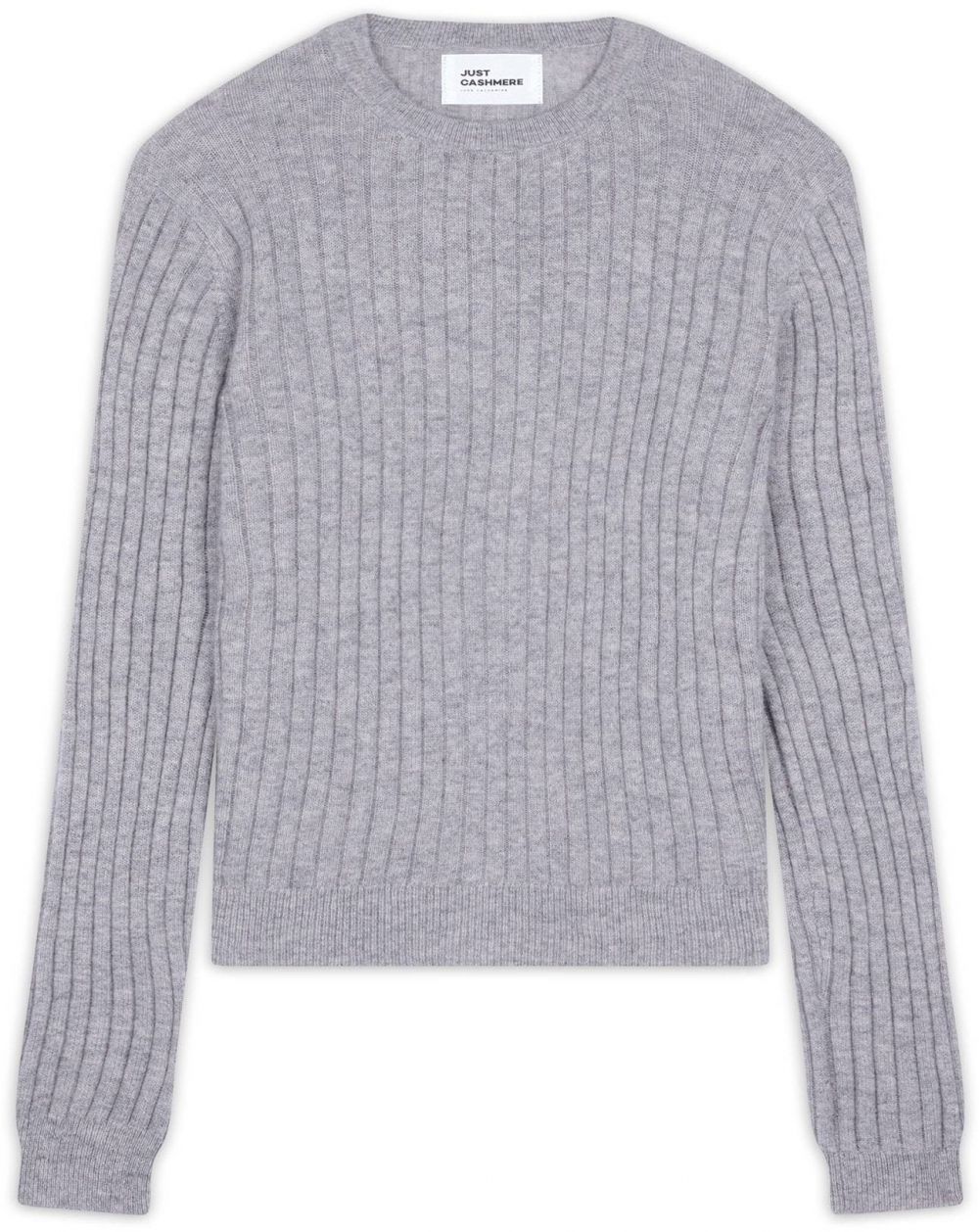 JUST CASHMERE Sveter 'Avana'  sivá melírovaná