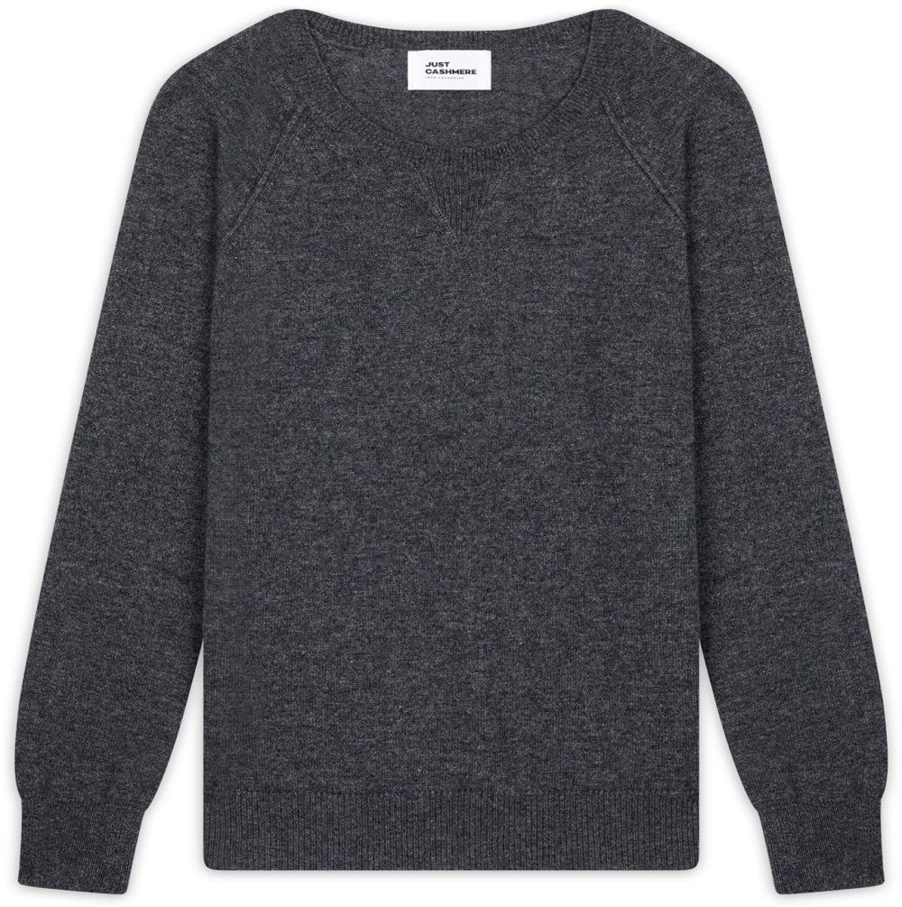 JUST CASHMERE Sveter 'Helen'  sivá melírovaná