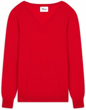 JUST CASHMERE Sveter 'Phoebe'  oranžovo červená