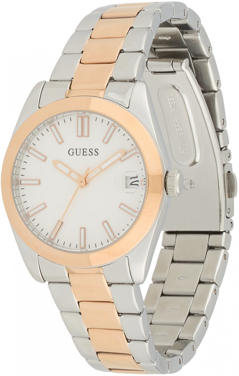 GUESS Analógové hodinky 'Alice'  ružové zlato / strieborná