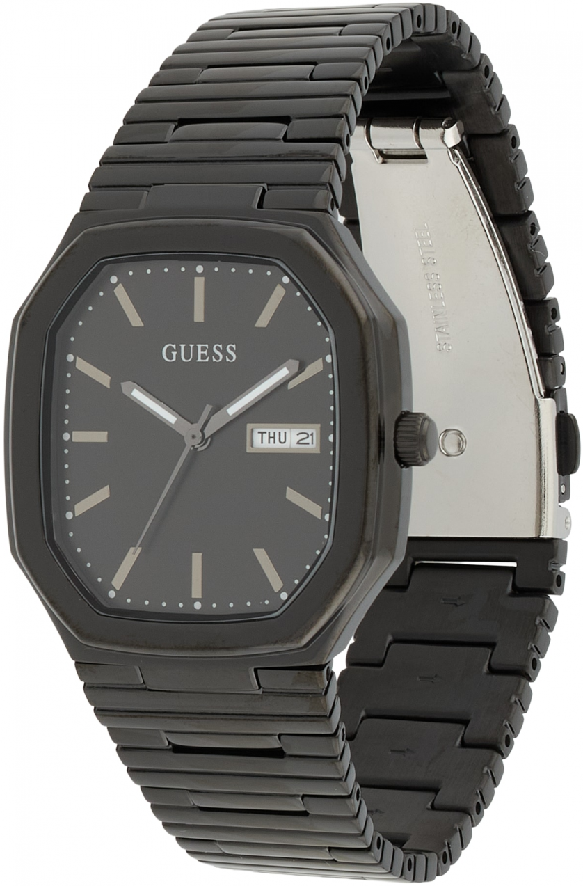 GUESS Analógové hodinky 'Oliver'  čierna