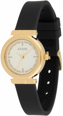 GUESS Analógové hodinky 'MINI RUMOUR'  zlatá / čierna / strieborná
