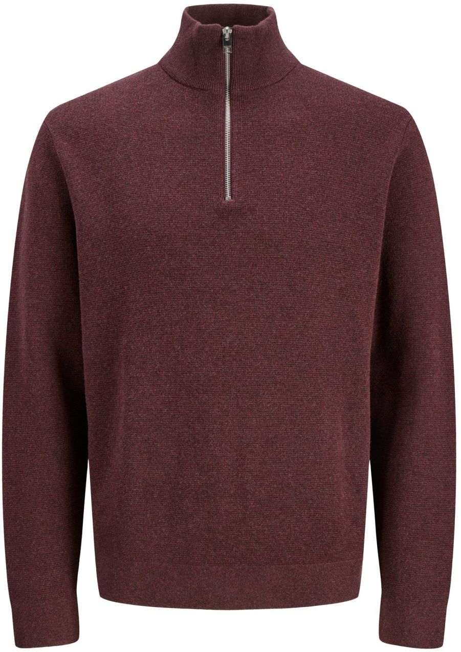 JACK & JONES Sveter 'JPRBlamilano'  vínovo červená