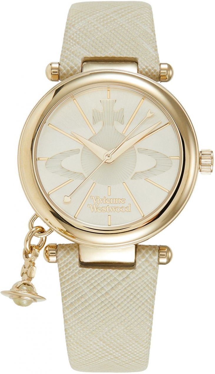 Vivienne Westwood Analógové hodinky  béžová / zlatá