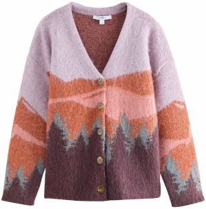 Next Kardigán  sivá / oranžová / staroružová