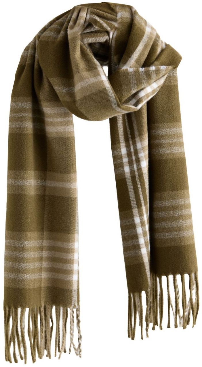 Next Šál  olivová / biela