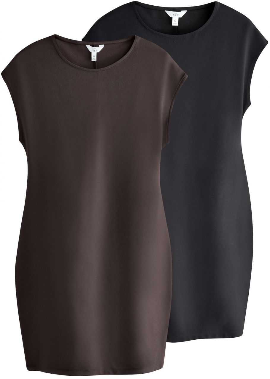 The Set Šaty  tmavohnedá / čierna