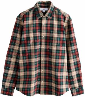 Next Košeľa  béžová / svetložltá / jedľová / červená