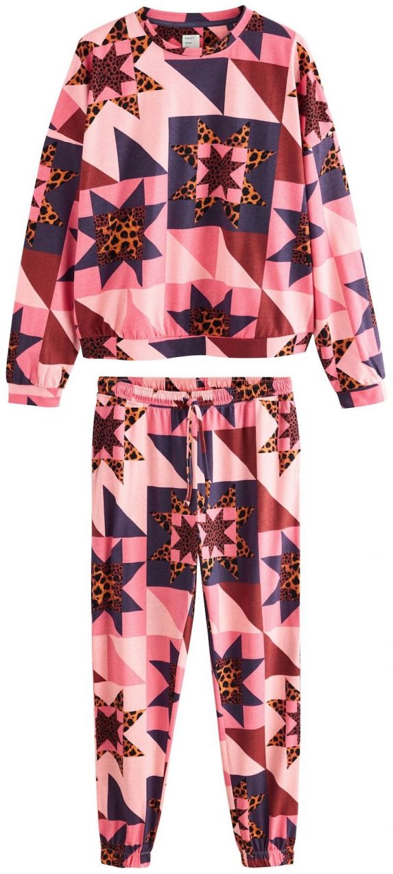 Next Pyžamo  modrofialová / oranžová / ružová / burgundská / čierna